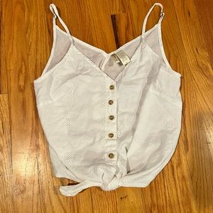 White Crop Blouse